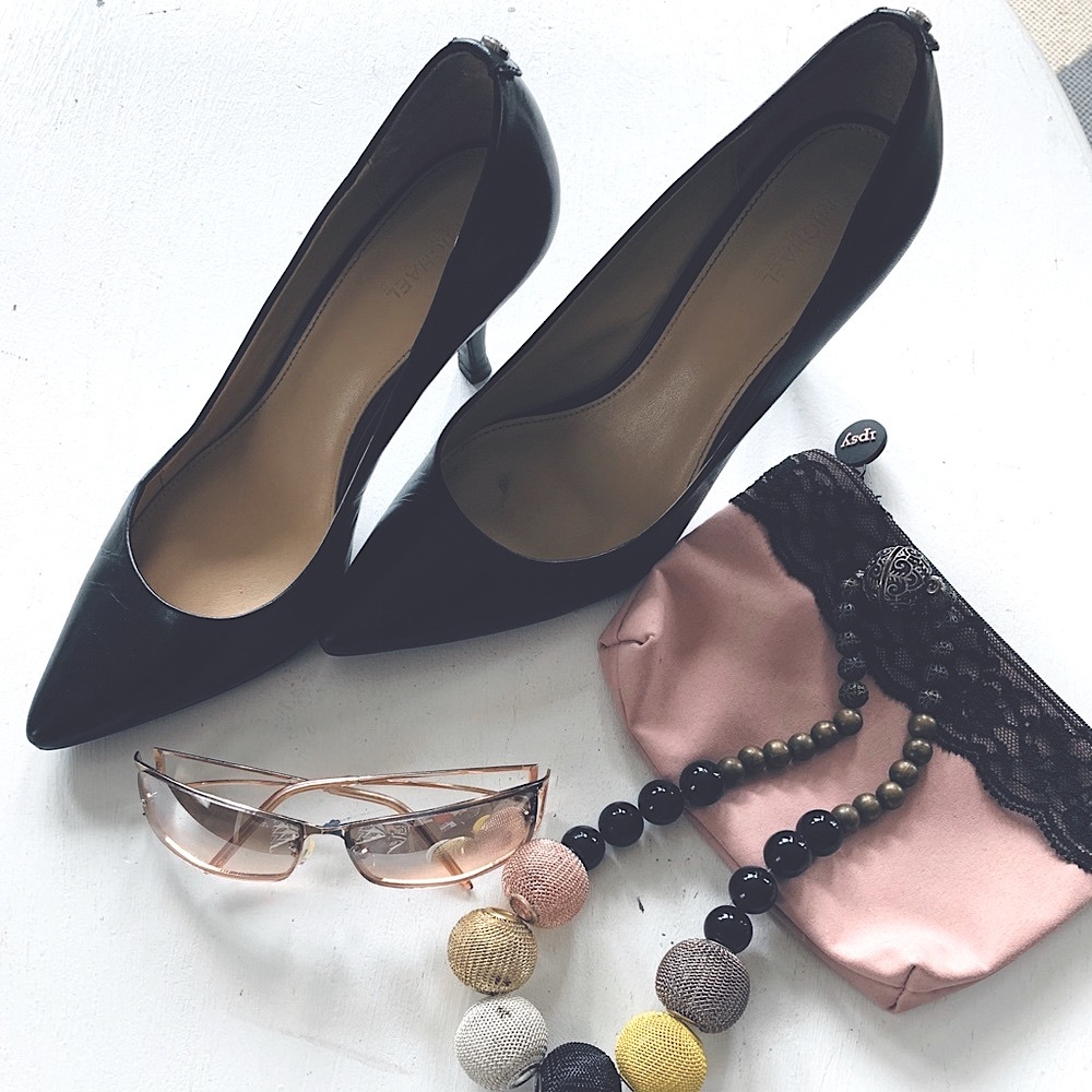 Michael Kors Black Leather Heels
